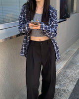 Pintuck banding slacks