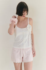 Sweet Dreams Button Cami Top (White)