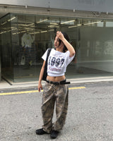 Tree denim pants