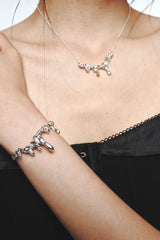 SIMPLE MELTING NECKLACE SILVER925