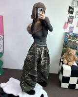 BALLOON MILITARY SWEAT PARACHUTE PINTUCK PANTS 🩶💚🖤2COLOR