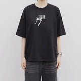 ホーリームーブリボンオーバーフィット半袖Tシャツ_BLACK