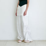 LAYERED SKIRT PANTS / WHITE