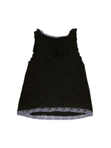 FLORAL LACE DOUBLE HOOD SLEEVELESS / CHARCOAL