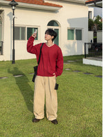 Washable Basic V-neck Knit