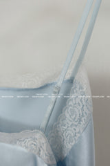 pastel lace bustier lingerie look mini dress