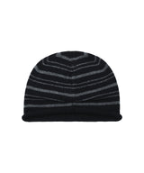 STRIPE ROLL BEANIE_BLACK