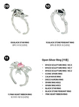 [Silver] オープンリング (Choose One of 11 types) (Random Gift Additional)
