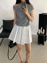 Barrier flare mini skirt