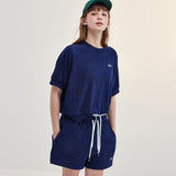 テリーバンディングショーツ_ネイビー
