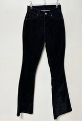 (HIP SHAPING/DATE LOOK) ベルベットストレッチデニムローライズブーツカット