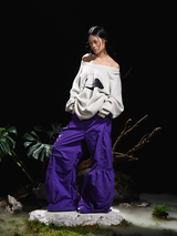24AW クリサリスサイレンスロゴトランスフォーメーションタイチシルエットウールブルゾンセーター