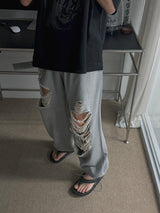 ASCLO Destroyed Sweat Pants (2color)