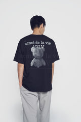 24FW ブロックベアショートスリーブTシャツ ブラック
