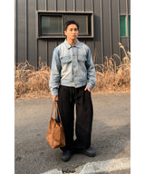 Twill Side Tuck Pants