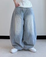 Clear Balloon Denim Pants