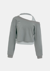 Hailey Off-Shoulder Layered Sweatshirt