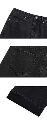 ベーシックデニムパンツ (black)