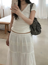 Elin Lace Puff Short-Sleeved T-shirt (2 colors)