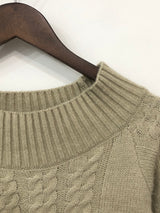 Off-Shoulder Cable Sweater