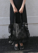 [jiwonywony x voor] Frill Blossom Shoulder Bag_Black