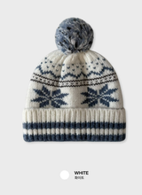 Zero Nine Cozy Snowflake Drop Knit Beanie
