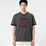 エッセンシャルスタンダード半袖リンガーTシャツアリゾナ チャコール