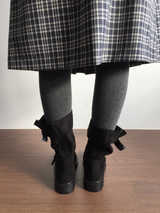 Velour suede buckle boots (2color)