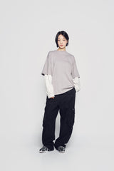 24FW ダブルレイヤーワッフルロングスリーブ グレー
