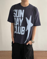 サンディプリンティングショートスリーブTシャツ