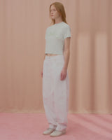 LOVE RIBBON CROP TSHIRT-MINT