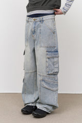 Space Cargo Denim Pants