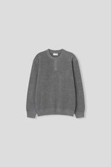 Dique velvet henley-neck round knitwear