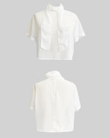 Leka see through tie blouse