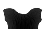 Bogi Shirring Flower Embroidery Slim Short Sleeve T-shirt