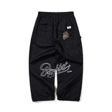 RACING PATCH SUPER WIDE PANTS BLACK