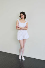  CUDDLY BALLOON SKIRT PANTS / WHITE