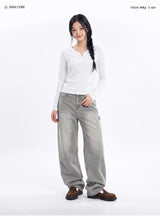 BTB : CURVE PANEL JEANS [GRAY CORE]