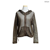 (2color) Chibi Mesh Hood Zip-Up