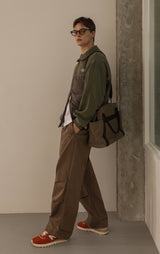 Cotton line parasuit pants