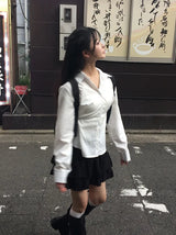 Chuel Tiered Banding Mini Skirt
