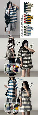 Dez Boxy Fit Stripe Dangara Short Sleeve T-shirt