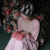 Argyle Knit Beanie (charcoal)
