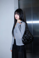 Brim crack leather 2-way bag