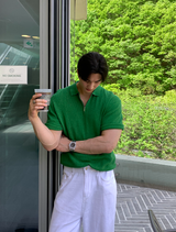 Jake Silket Hachi Half Zip-up Short Sleeve Knit