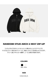 ランダム スタッド アーチ 2ウェイ ジップアップ (2color)