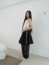 BRAID TIE SKIRT & TOP (CREAM)