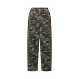 CARV SIDE PINTUCK CAMO WIDE COTTON PANTS UNISEX