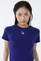テンセルプティTシャツ_コバルト