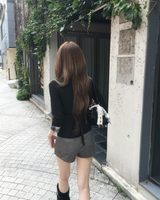 チェックシャツレイヤードTシャツ